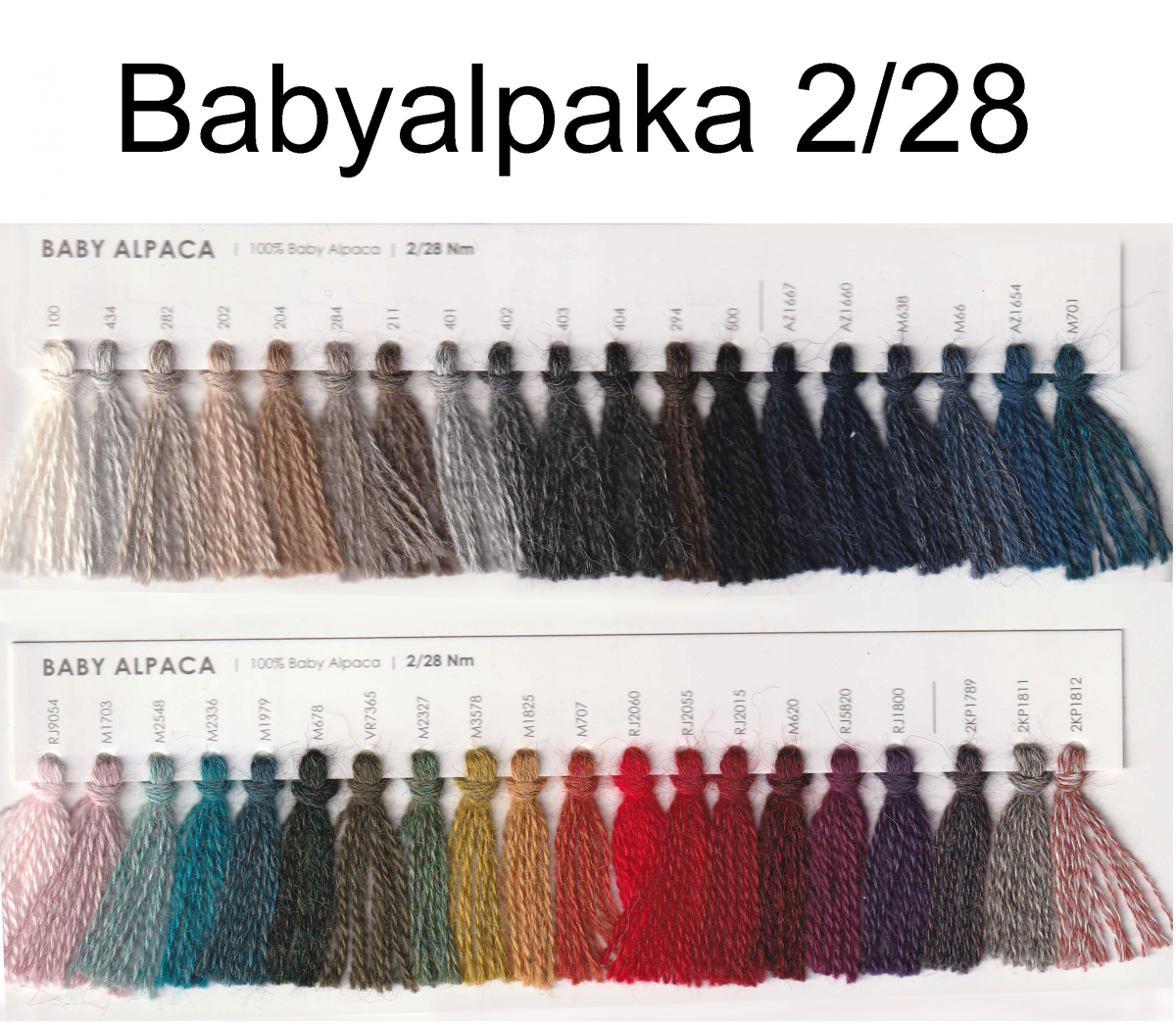 Babyalpaka-Farben in 2/28